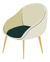 skandinavischer stuhl mit holzbeinen minimalistisch vektor