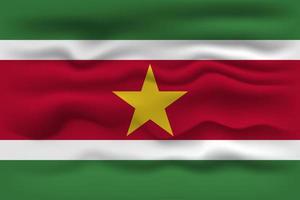 vinka flagga av de Land surinam. vektor illustration.