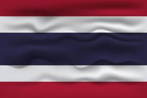 schwenkende flagge des landes thailand. Vektor-Illustration. vektor