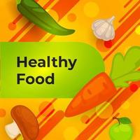 friska mat och organisk måltid, grönsaker baner vektor