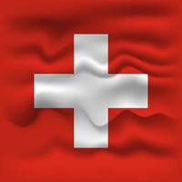 vinka flagga av de Land schweiz. vektor illustration.
