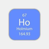 Holmium-Symbol. chemisches Element des Periodensystems. Vektor-Illustration. vektor