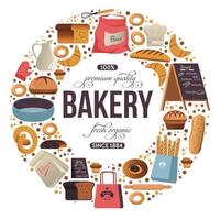 Bäckerei, Lebensmittel von höchster Qualität im Geschäft vektor