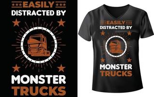 LKW-T-Shirt-Design vektor