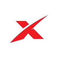 x Brief Logo Vorlage Vektor-Symbol vektor