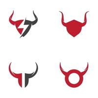 Stier Logo Vorlage Vektor Icon Illustration Design