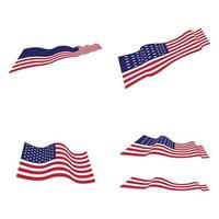 Flagge amerikanische Vektor-Symbol-Illustration vektor