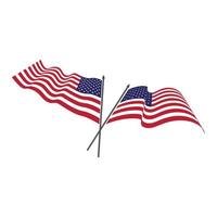 Flagge amerikanische Vektor-Symbol-Illustration vektor