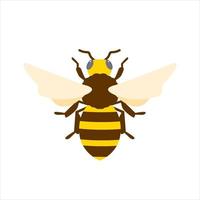 flache designvektorillustration der honigbiene. süße Hummel. Hummel-Charakter-Logo-Maskottchen vektor