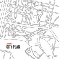 schwarze dünne Linie Stadtplan Kartenhintergrund. Vektor