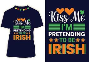 T-Shirt-Design zum St. Patrick's Day vektor