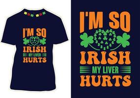 T-Shirt-Design zum St. Patrick's Day vektor