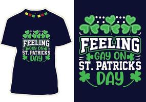 T-Shirt-Design zum St. Patrick's Day vektor