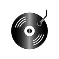 Vinyl-Schallplatten-Icon-Vektor-Design-Vorlagen vektor