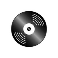 Vinyl-Schallplatten-Icon-Vektor-Design-Vorlagen vektor