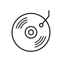 Vinyl-Schallplatten-Icon-Vektor-Design-Vorlagen vektor