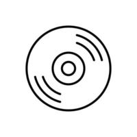 Vinyl-Schallplatten-Icon-Vektor-Design-Vorlagen vektor