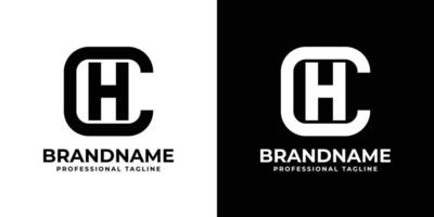 enkel ch eller hc monogram logotyp, lämplig för några företag med ch eller hc första. vektor