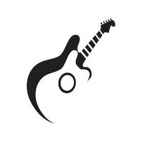 gitarr illustration logotyp design vektor och symbol