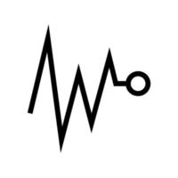 Impulssymbollinie isoliert auf weißem Hintergrund. schwarzes, flaches, dünnes Symbol im modernen Umrissstil. Lineares Symbol und bearbeitbarer Strich. einfache und pixelgenaue strichvektorillustration vektor