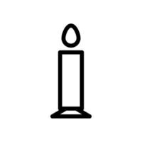 Kerzensymbollinie isoliert auf weißem Hintergrund. schwarzes, flaches, dünnes Symbol im modernen Umrissstil. Lineares Symbol und bearbeitbarer Strich. einfache und pixelgenaue strichvektorillustration vektor