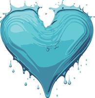 hjärta symbol med vatten textur vektor