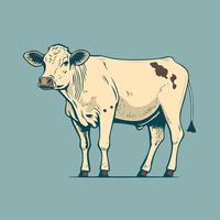 Nutztier eine erwachsene große Kuh vektor