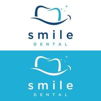 abstrakt dental logotyp mall design. dental hälsa, dental vård och dental klinik. logotyp för hälsa, tandläkare och klinik. vektor