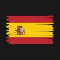 spanien flagge pinsel design vektor illustration