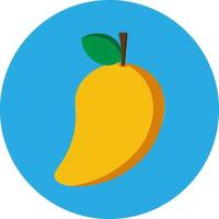 mango frukt platt ikon vektor