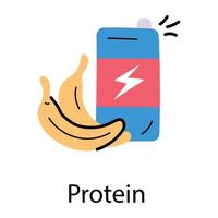 trendig protein begrepp vektor