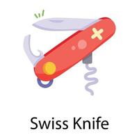 trendig swiss kniv vektor