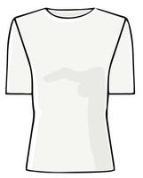 T-Shirt modische Basic-Kleidung Unisex-Outfit vektor