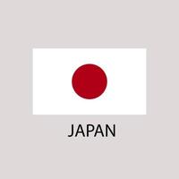 japanische Landesflagge und Karte. Vektoren