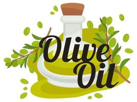 Olivenöl organische und natürliche Essenz in der Flasche