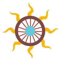 Sol symbol av gammal etnicitet kultur, maya vektor