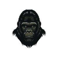 gorilla huvud logotyp maskot design mall. apa logotyp vektor illustration
