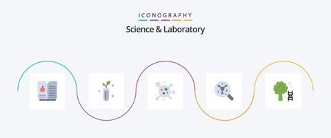 Science Flat 5 Icon Pack inklusive . Wissenschaft. Wissenschaft. DNA. Wissenschaft vektor