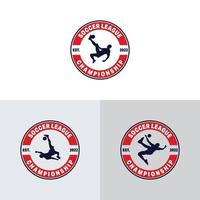 fotboll spelare logotyp design inspiration vektor