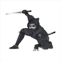 weibliche Ninja-Manga-Figur für Comics im Vektor 03