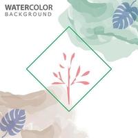 minimalistisk design bakgrund i mjuk regnbåge pastell Färg. fyrkant abstrakt borsta vattenfärg baner mall för social media posta, omslag, affisch, gåva kort, broschyr, flygblad, inbjudan, plakat vektor