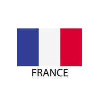 Frankreich-Landesflagge und Karte. Vektoren