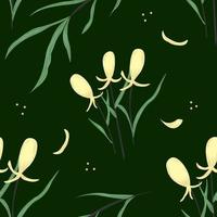 blommor på en grön Färg sömlös mönster bakgrund. lämplig för omslag papper, tapet, textilier vektor