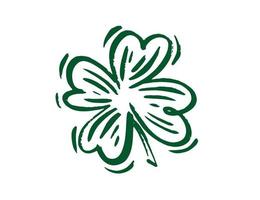 st. Patricks dag. retro stil emblem blad klöver. vektor