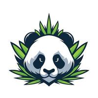 panda maskot logotyp begrepp vektor illustration tecknad serie. lämplig för logotyp, tapet, baner, bakgrund, kort, bok illustration, t-shirt design, klistermärke, omslag, etc