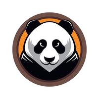 Panda Maskottchen Logo Konzept Vektor Illustration Cartoon. geeignet für Logo, Tapete, Banner, Hintergrund, Karte, Buchillustration, T-Shirt-Design, Aufkleber, Cover usw