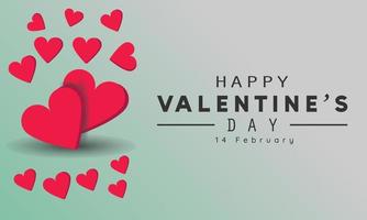 Valentinstag Hintergrunddesign 2023 vektor