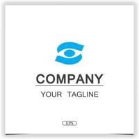 Blue Eye Logo Premium elegantes Template Design Vektor eps 10