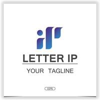 Buchstabe ip Logo Premium elegantes Template Design Vektor eps 10