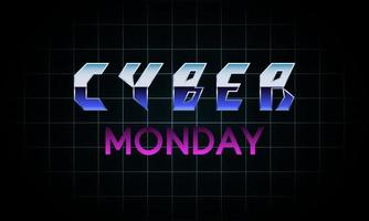 futuristisches Cyber Montag Banner Design. vektor